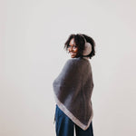Endless Two Tone Scarf: Charcoal