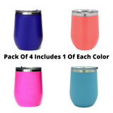 12 Oz Customizable Tumbler Zip Code City and State: Multi Pack Colors / 12 oz.