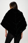 Black Fur Poncho