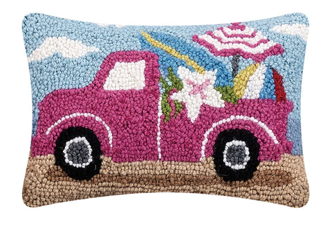 Pink Truck Pillow