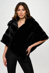 Black Fur Poncho