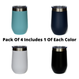 12 Oz Customizable Tumbler Zip Code City and State: Multi Pack Colors / 12 oz.