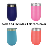 12 Oz Customizable Tumbler Zip Code City and State: Multi Pack Colors / 12 oz.