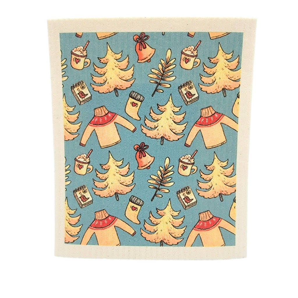 Swedish Sponge Dish Cloth  Santa's Favorite Christmas Bakery